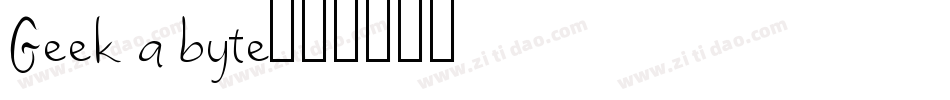 Geek a byte字体转换